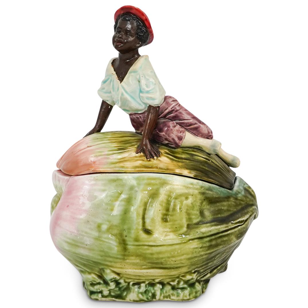 Figural Porcelain Tobacco Jar (1 of 7)