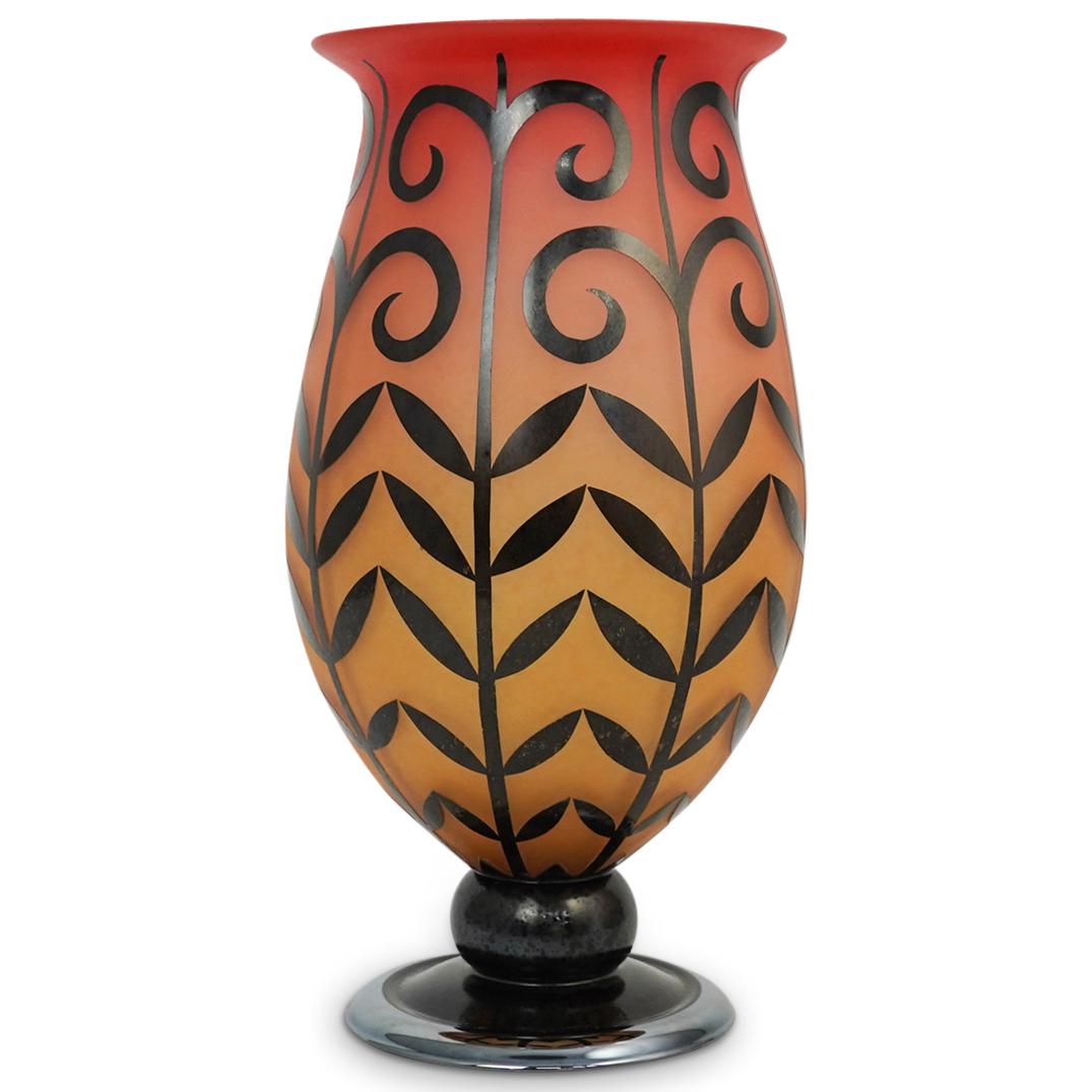 Murano Art Glass Footed Ombre Vase (1 of 6)