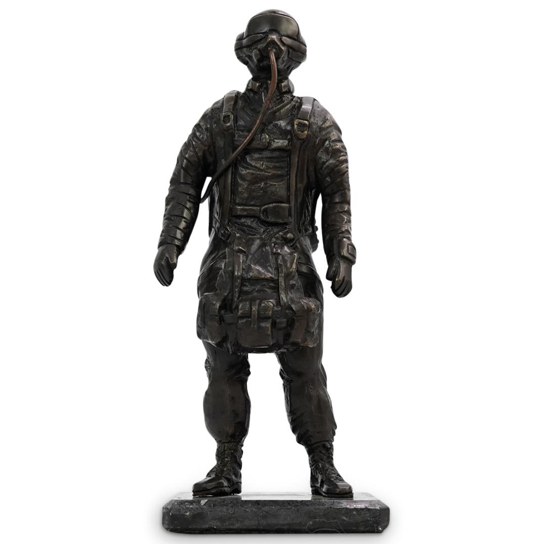 Bronze Paratrooper Soldier Statue (1 of 8)
