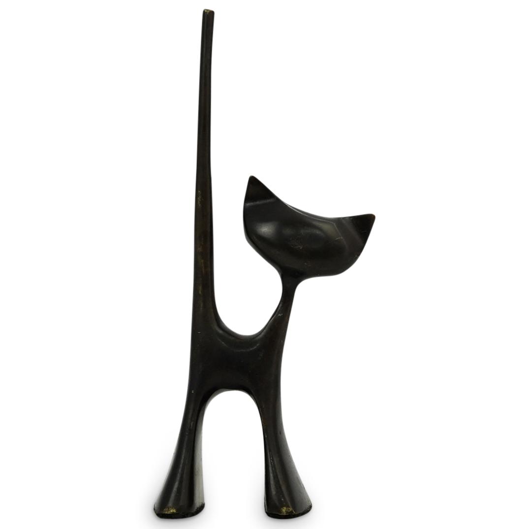 Bronze Cat Figurine Sculpture (1 of 3)