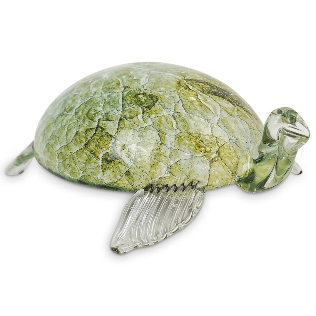 Art Glass Turtle Figurine Sculpture (1 of 4)