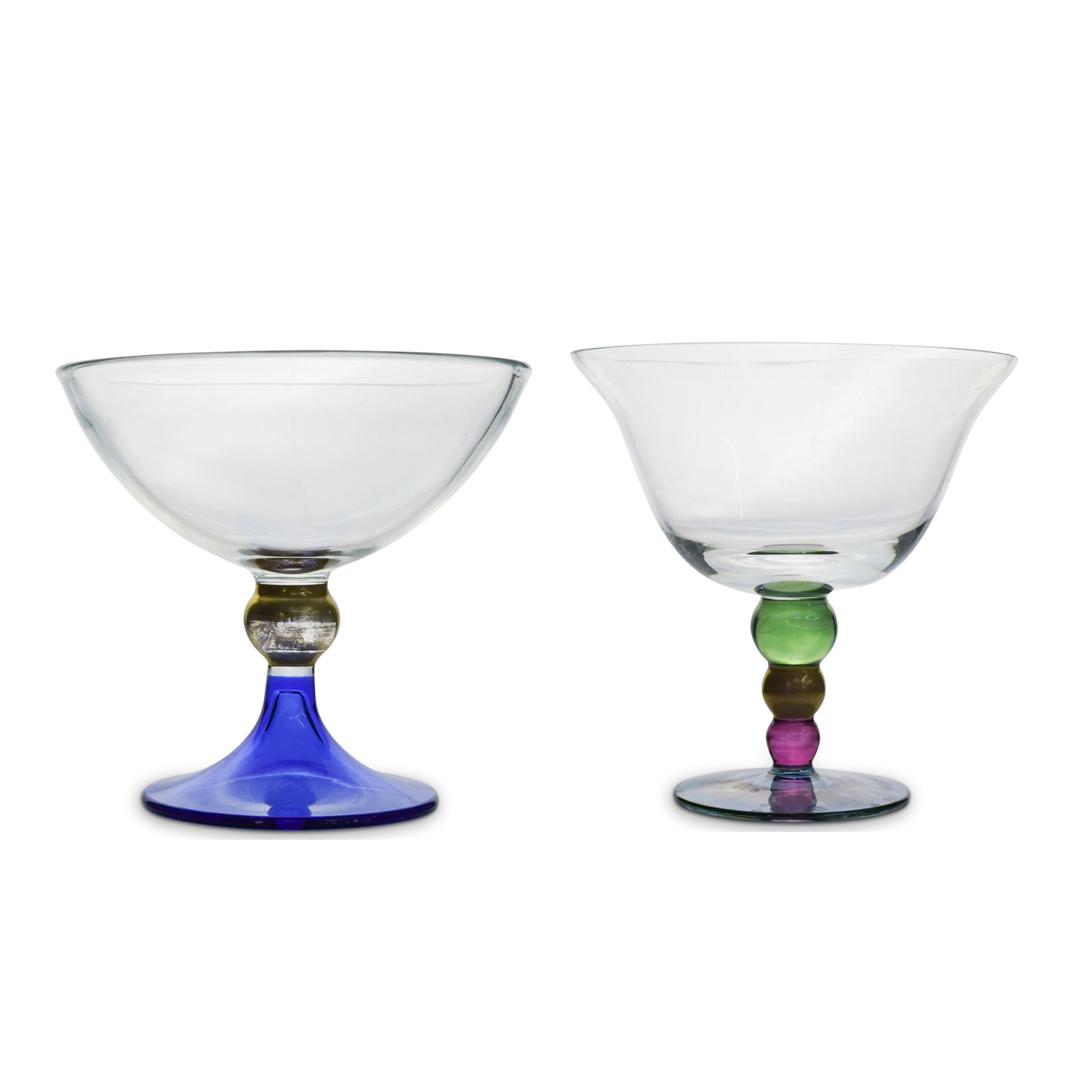 Pair Of Murano Glass Footed Bowls (1 of 3)