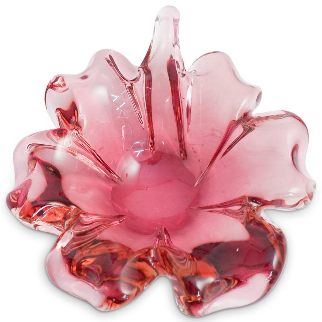 Murano Rose Pink Glass Candy Dish Bowl (1 of 4)