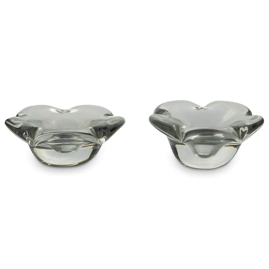 (2 Pcs) Daum French Crystal Candle Holders (1 of 4)