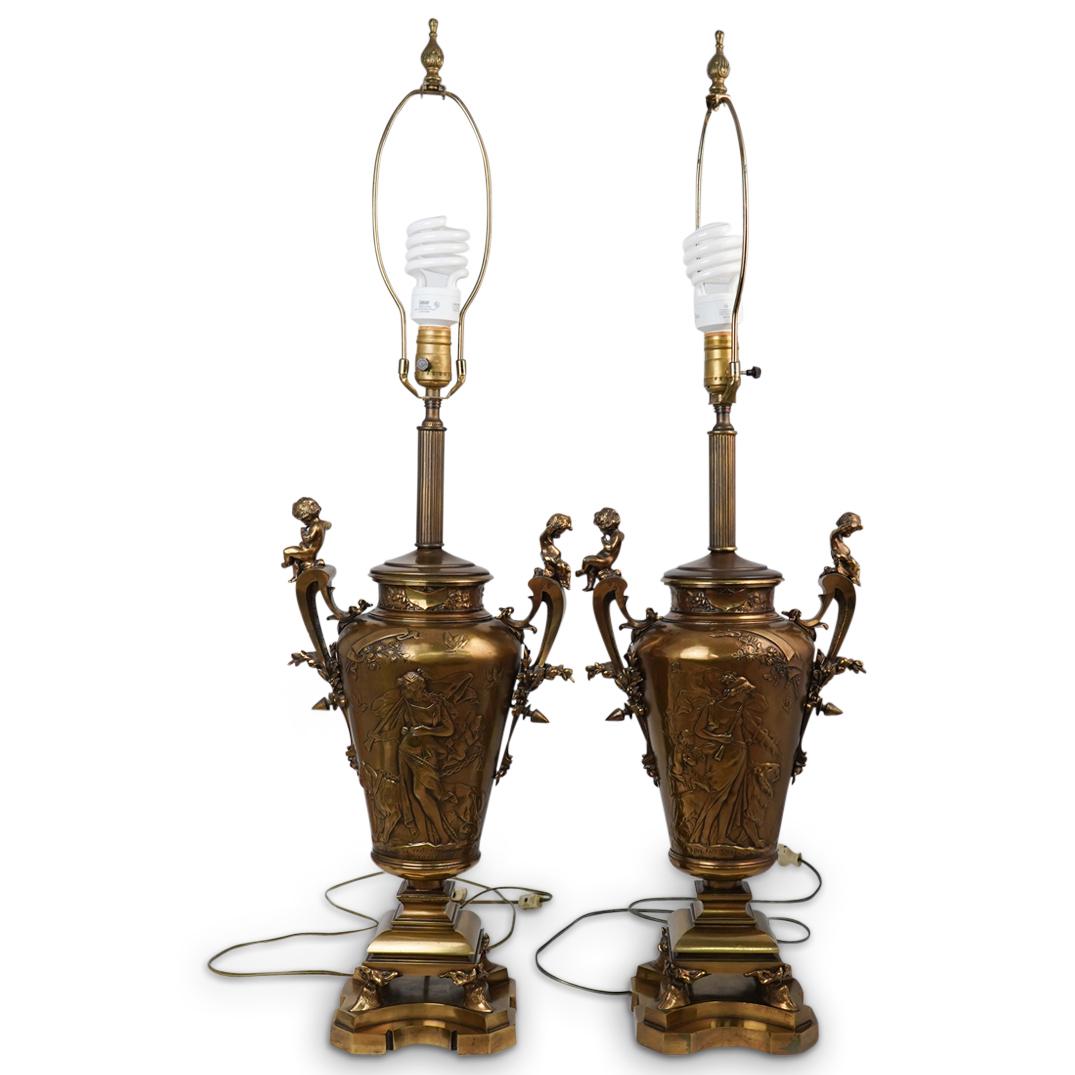 Auguste De Wever (1856-1910) Figural Bronze Lamps (1 of 11)