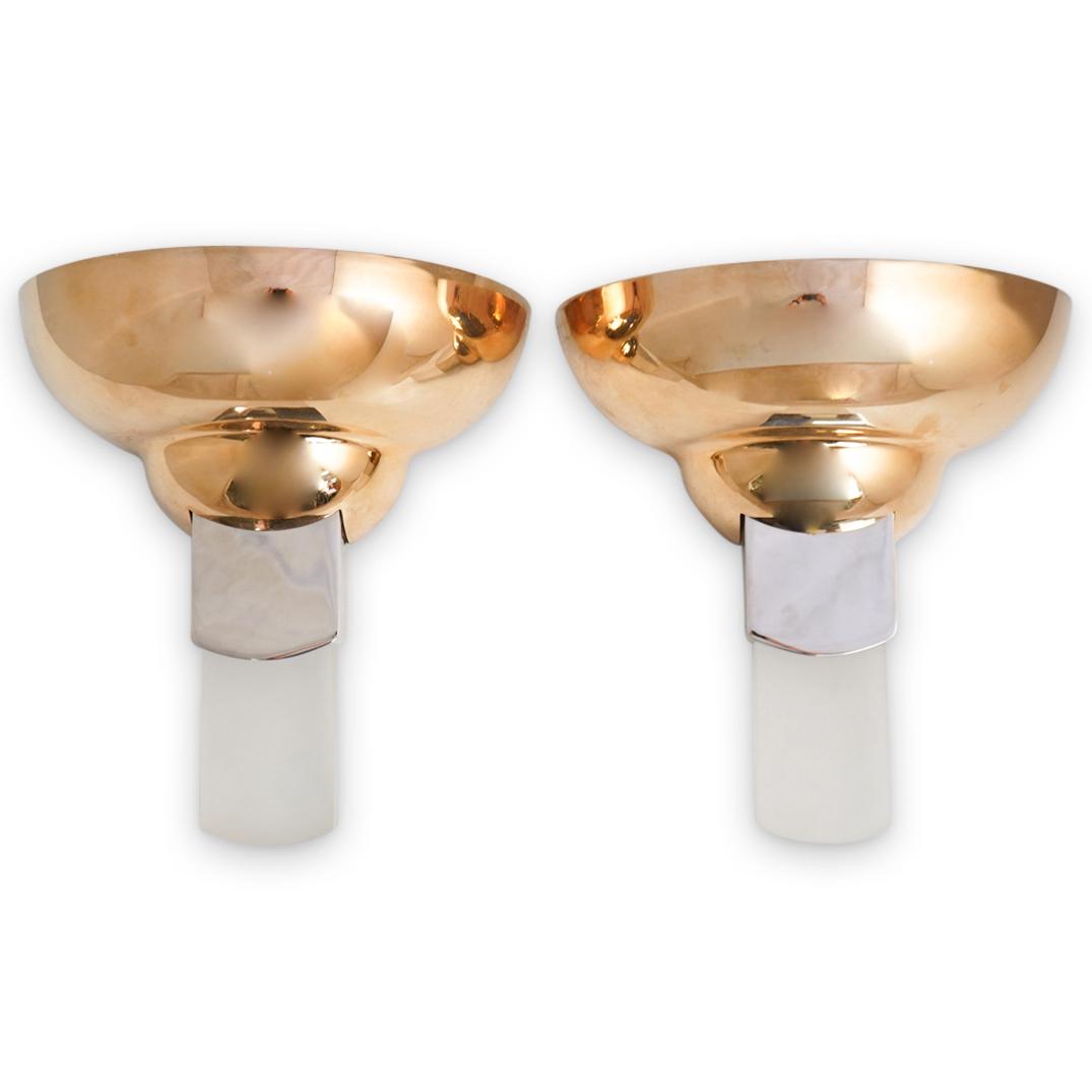 Karl Springer Gold & Lucite Sconces (1 of 5)