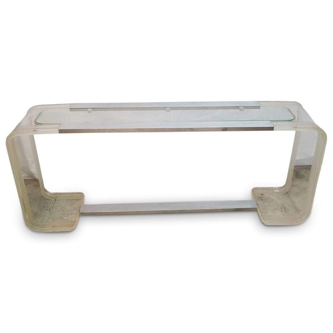 Charles Hollis Jones Lucite Console Table (1 of 7)