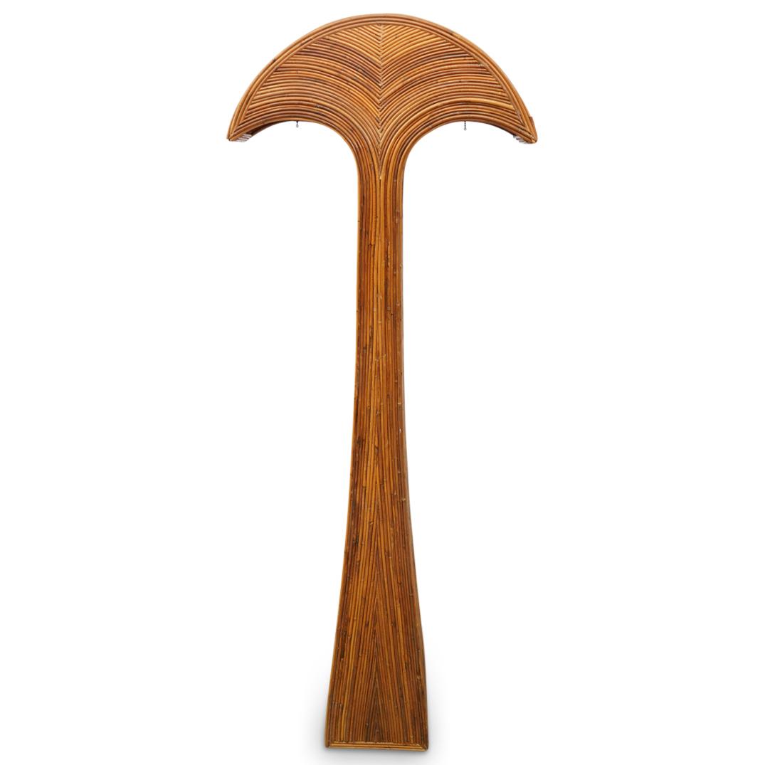 Mid-Century Bamboo Rattan Floor Lamp (1 of 7)