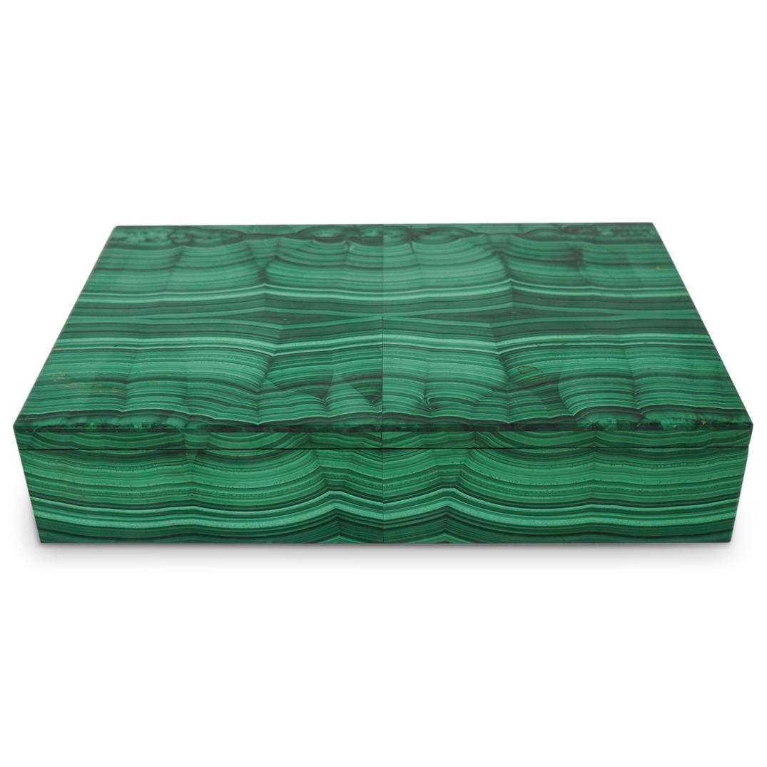 Large Malachite & 800 Silver Box (1 of 7)