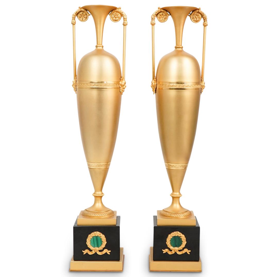 French Gilt Bronze & Malachite Vases (1 of 8)