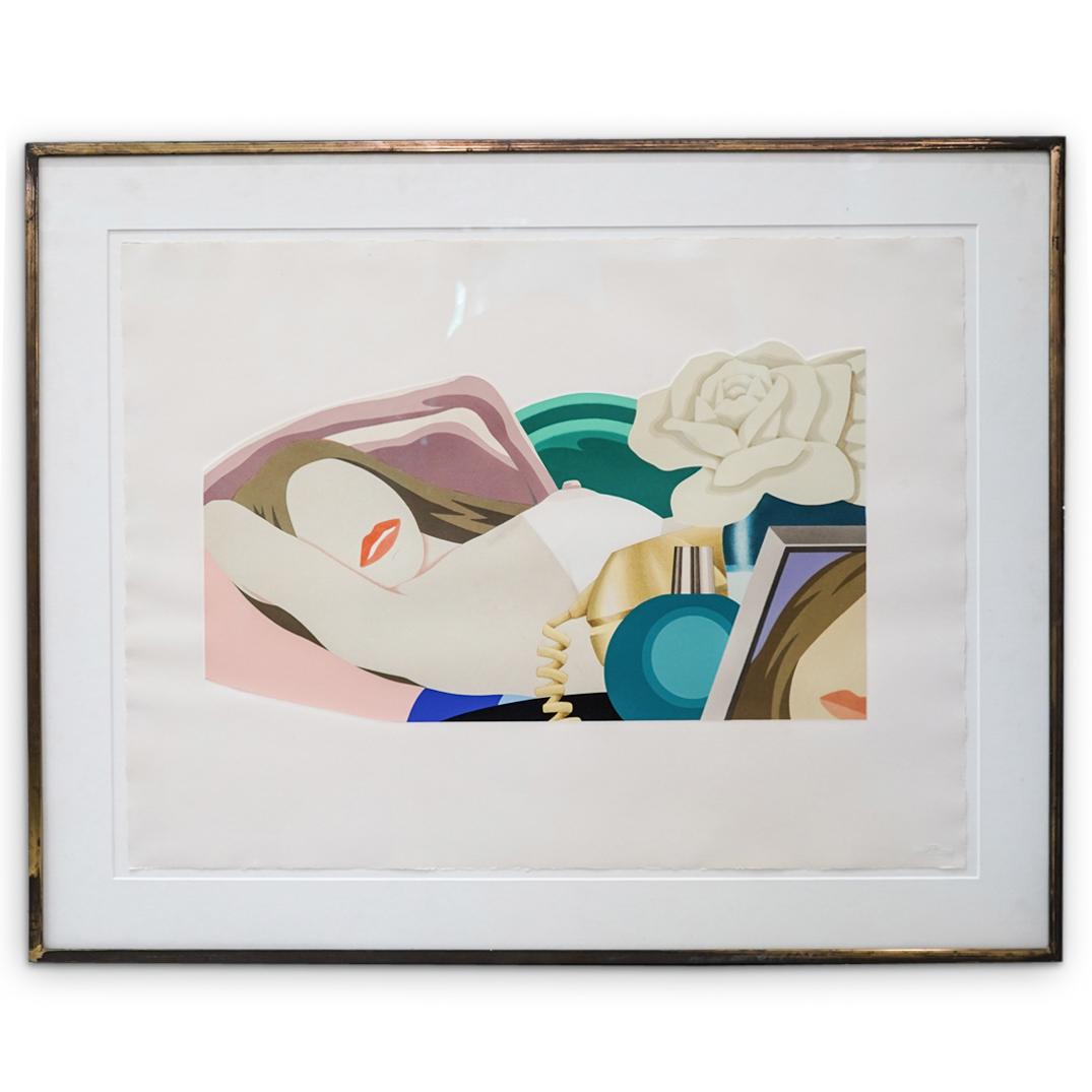 Tom Wesselmann (1931- 2004) "Nude with Roses": DESCRIPTION: Tom Wesselmann (1931- 2004) "Nude with Roses" Screenprint in colors with embossing on paper. Ed. 47/75. Signed, numbered, and dated in pencil lower right, with publishers blindstamp. (Mul