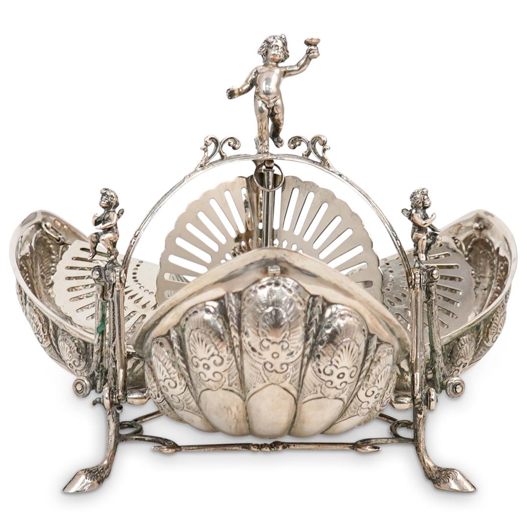 Antique German 800 Silver Biscuit Warmer (1 of 12)