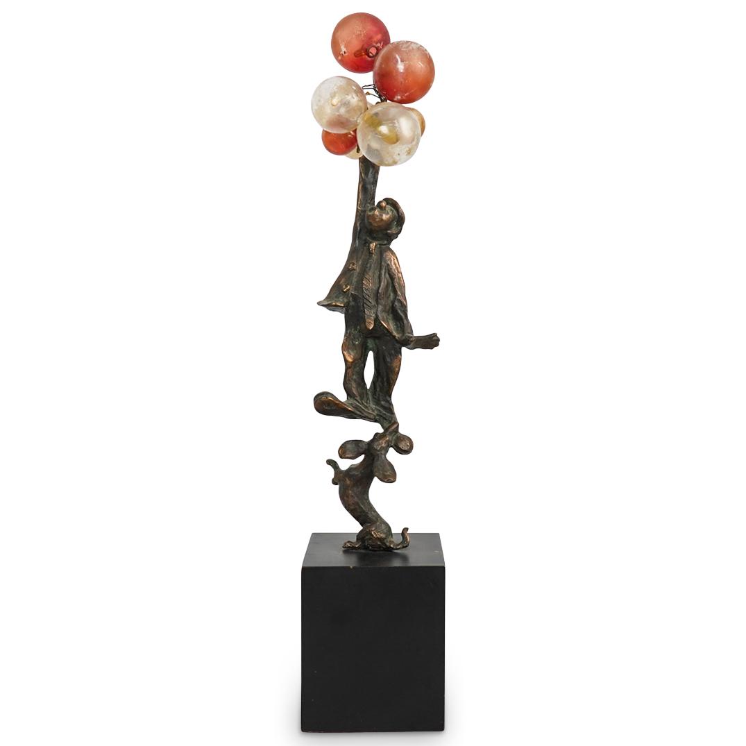 Bouchard Bronze and Glass Sculpture (1 of 5)