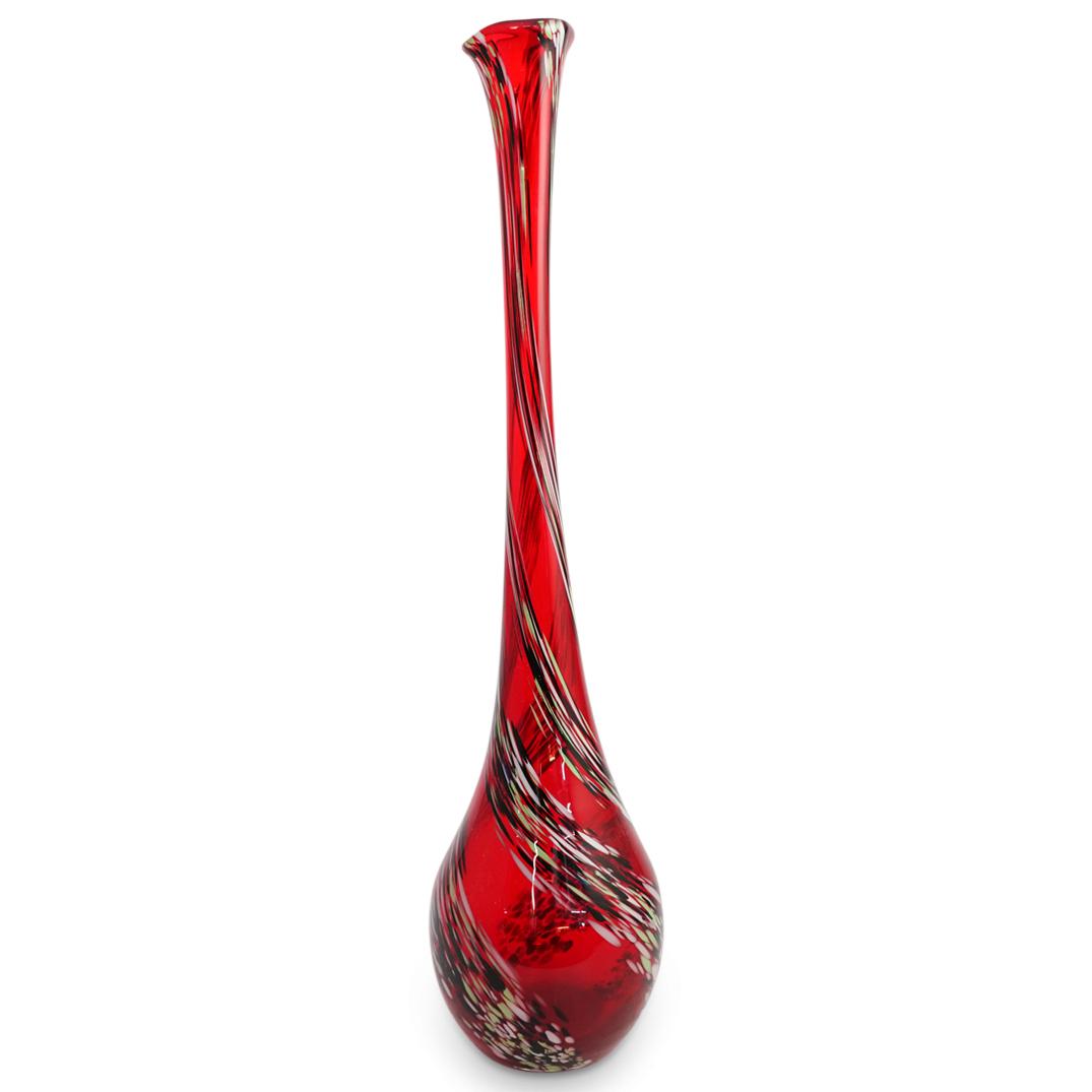 Murano Glass Long Neck Vase (1 of 4)