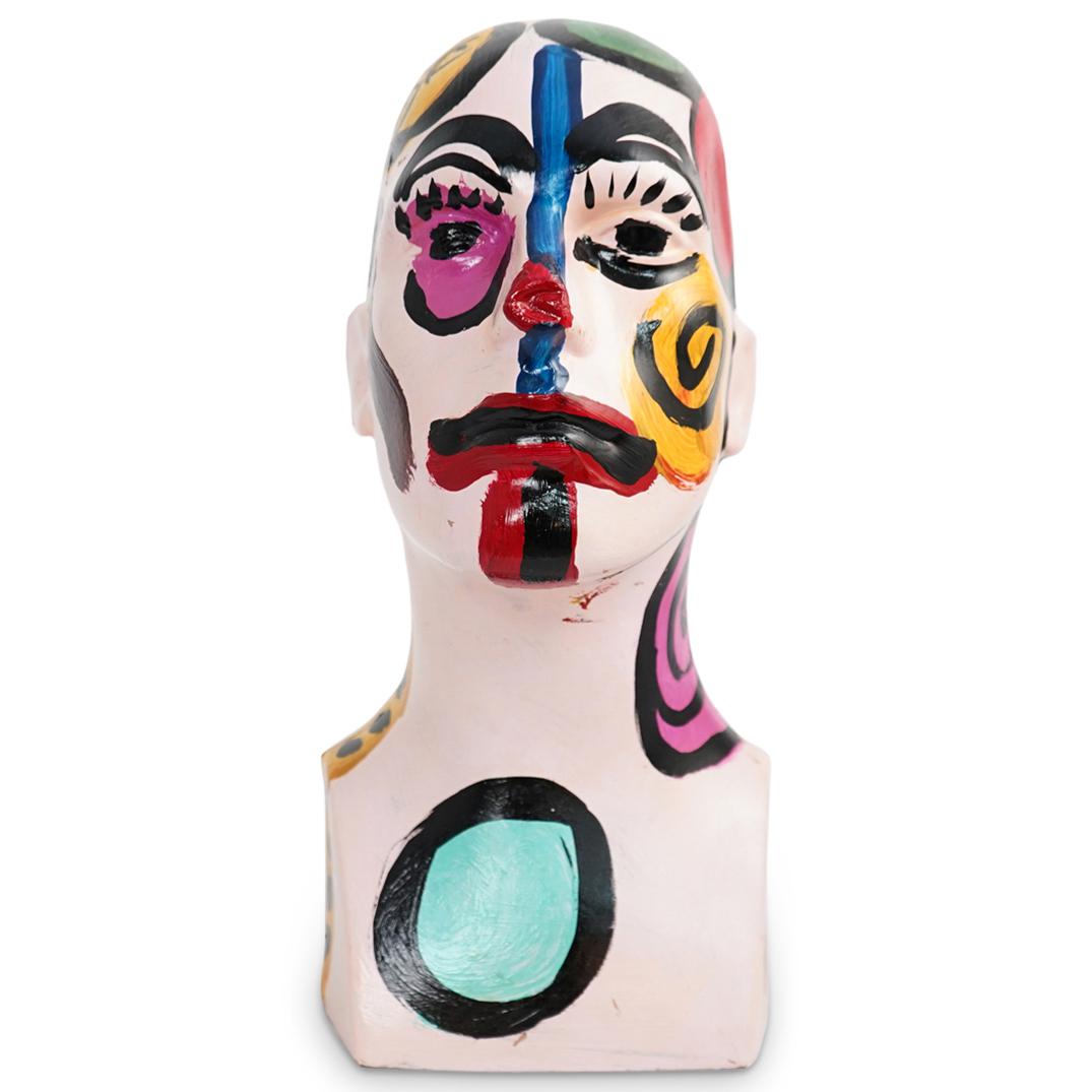 Peter Keil (German, b. 1942) Painted Figural Bust (1 of 7)