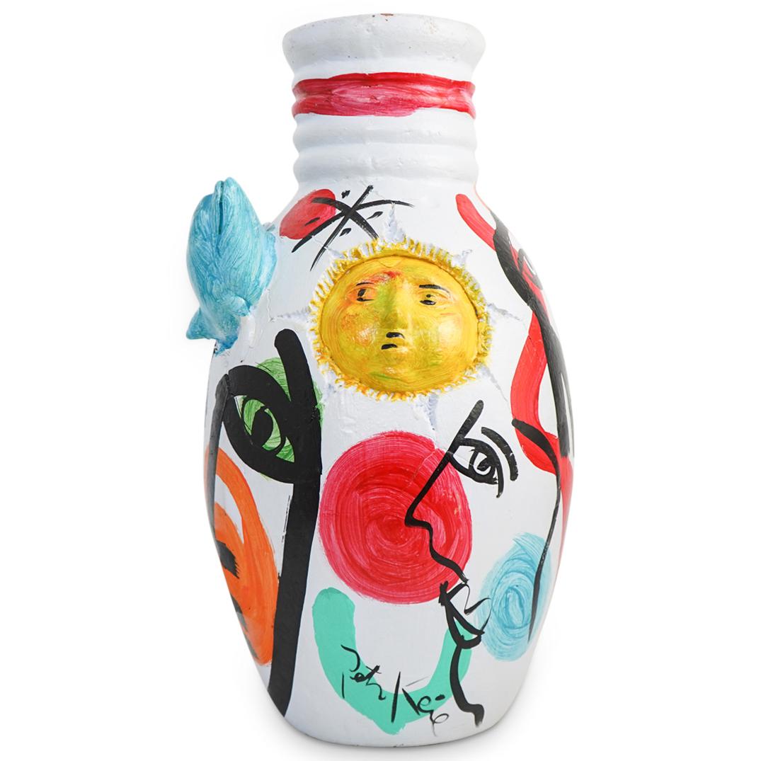 Peter Keil (German, b. 1942) Ceramic Painted Figural (1 of 7)