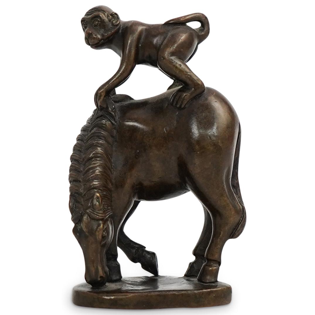 Chinese Monkey On Horse Bronze (1 of 5)