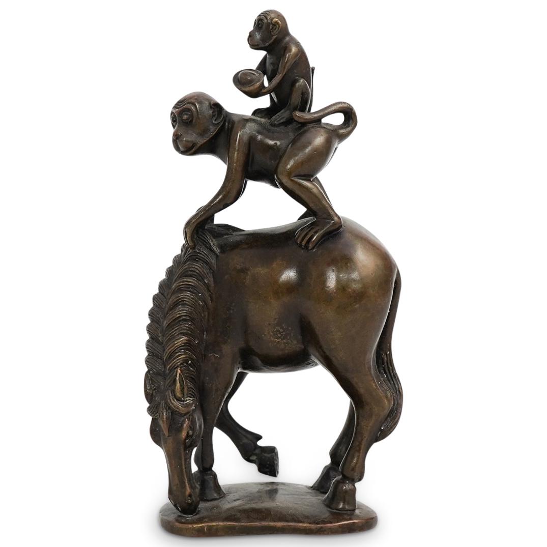 Chinese Monkey On Horse Bronze (1 of 6)