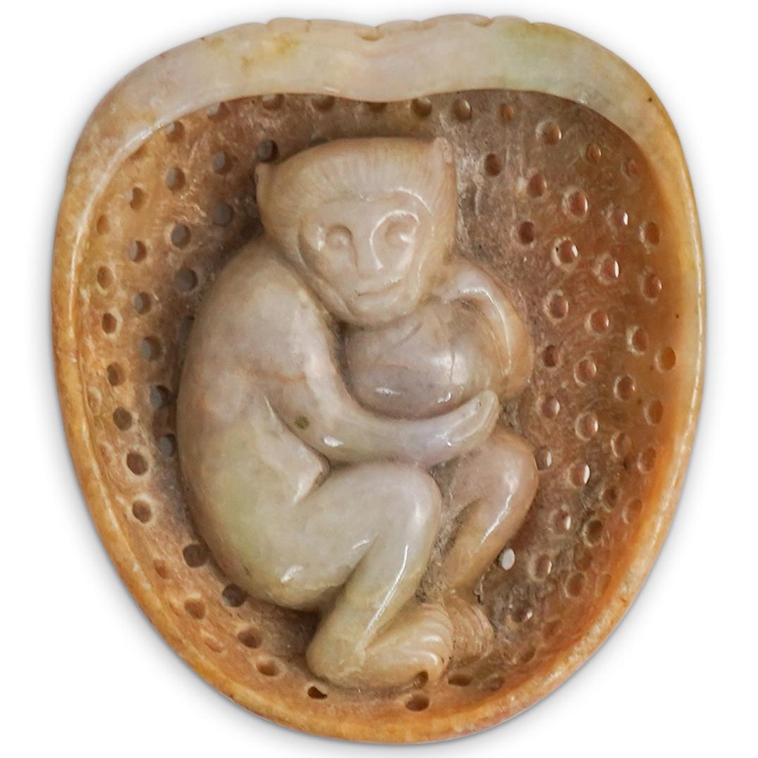 Chinese Carved Agate Monkey (1 of 2)