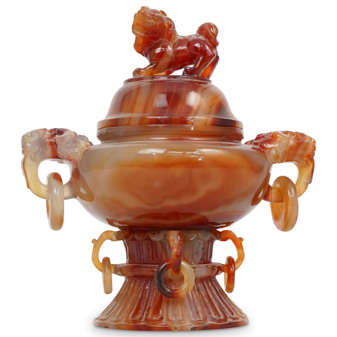 Antique Chinese Carved Agate Urn (1 of 7)