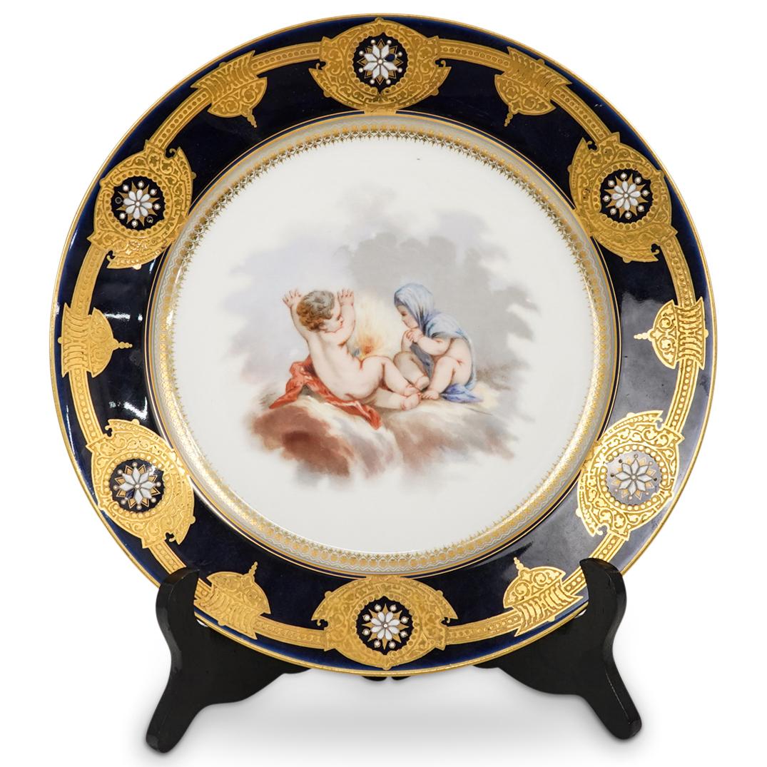 Antique Sevres Porcelain Cherub Plate (1 of 5)