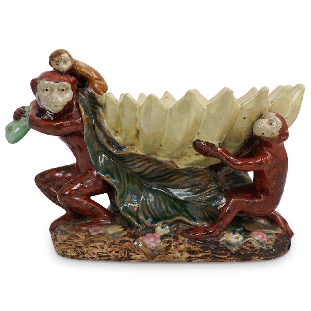 Vintage Ceramic Monkey Center Fruit Bowl (1 of 7)