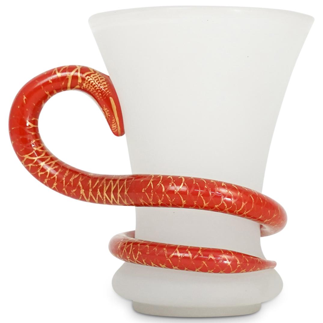 French Opaline Glass Snake Mug (1 of 5)