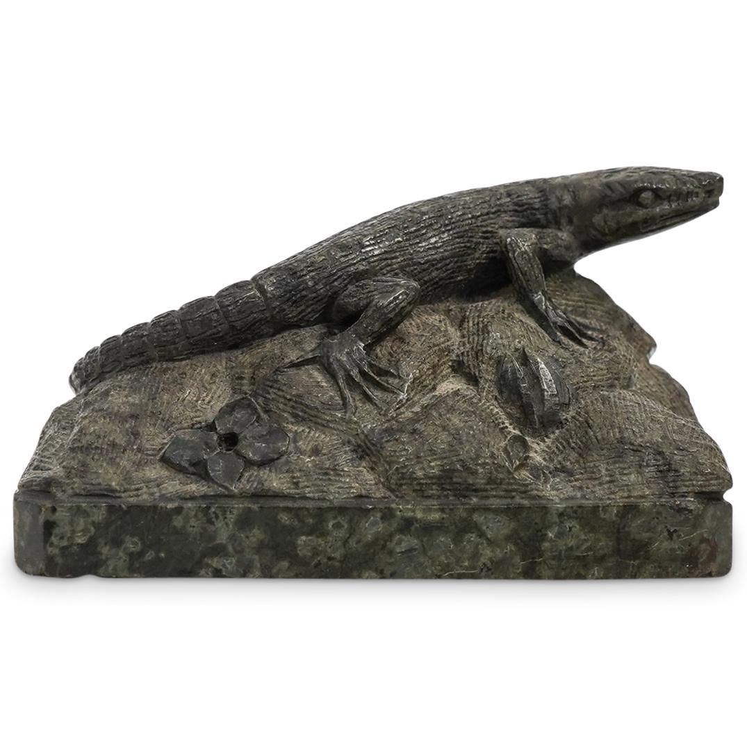 Carved Marble Salamander Sculpture (1 of 5)
