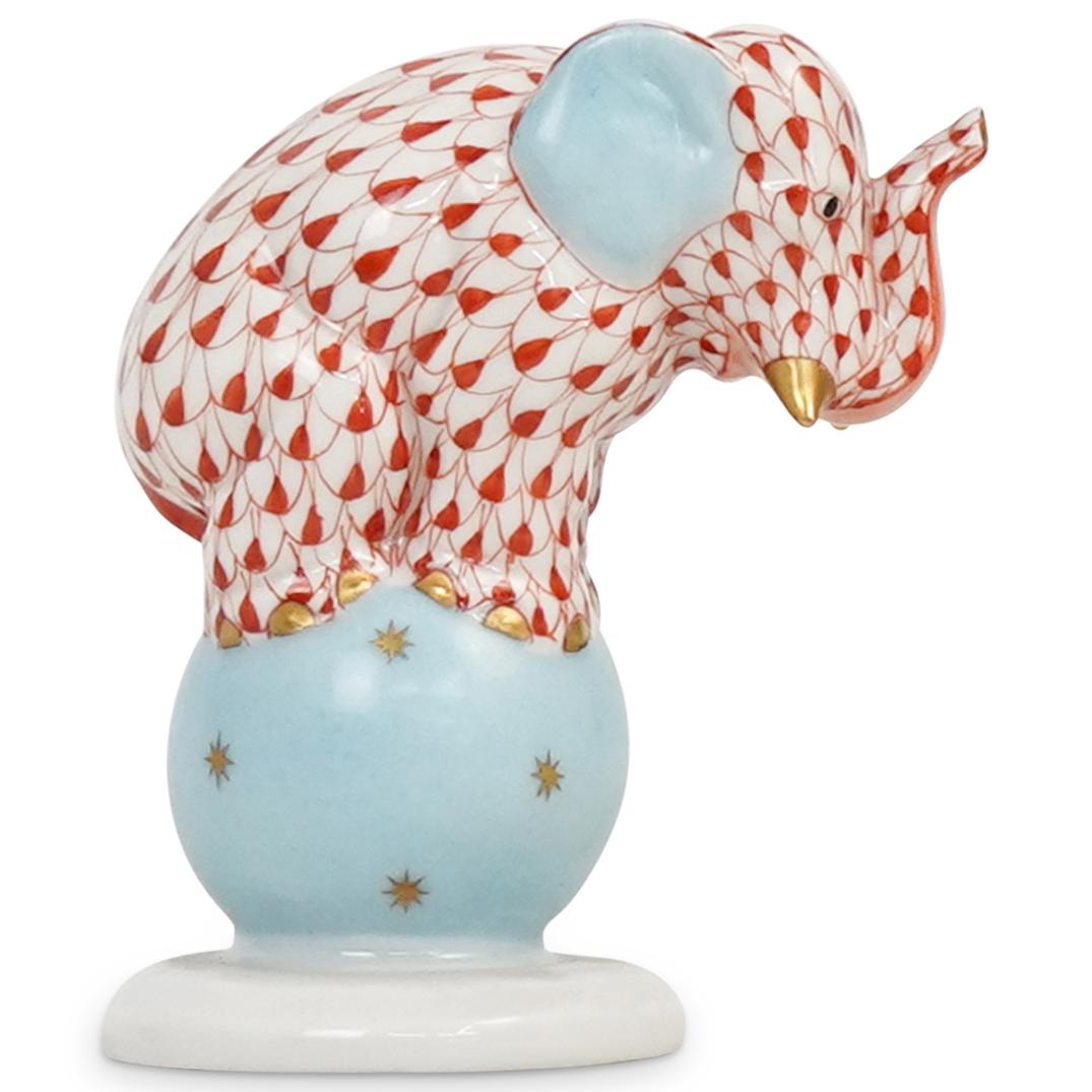 Herend Fishnet Elephant On Ball (1 of 4)