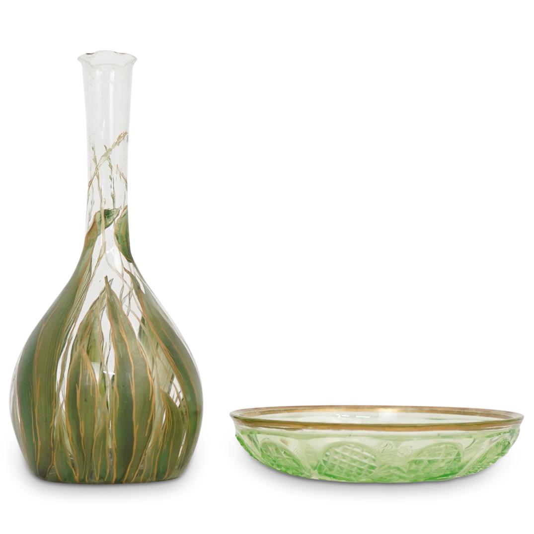 (2 Pc) Antique Glass Grouping Set (1 of 3)