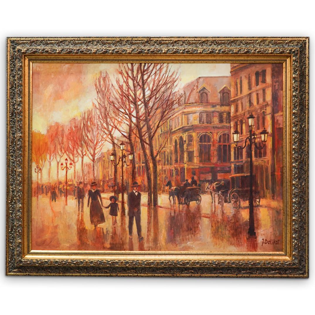 Jan Delikat (Polish, b. 1968) "City II" Oil On Canvas (1 of 5)