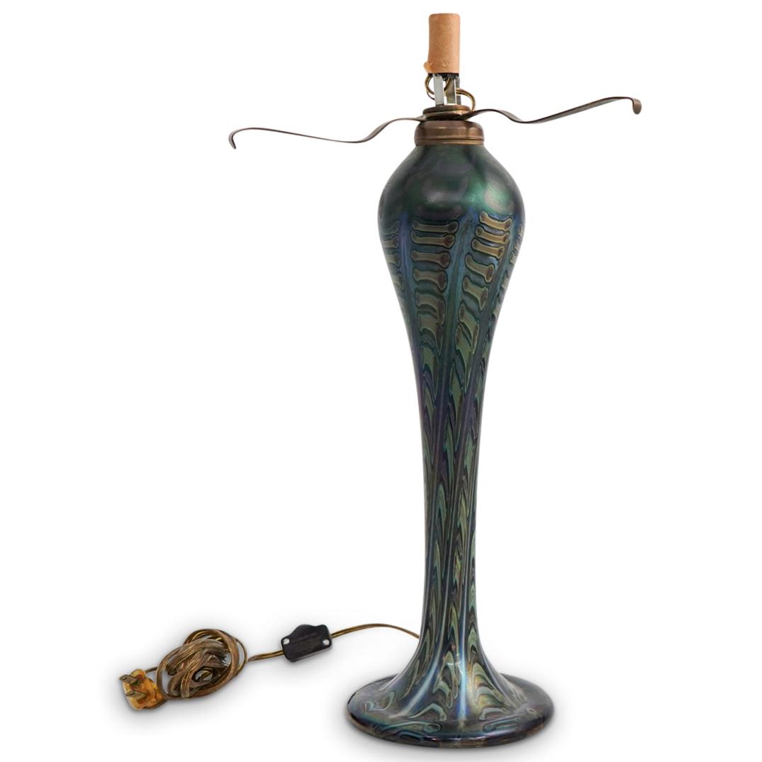"Swallowtail Studios" Art Glass Lamp (1 of 4)
