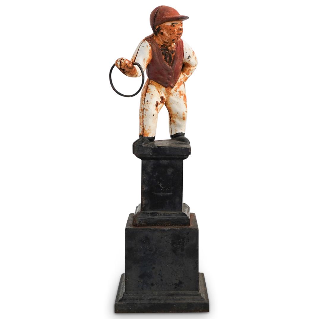 Antique Cast Iron Jockey Statue (1 of 6)
