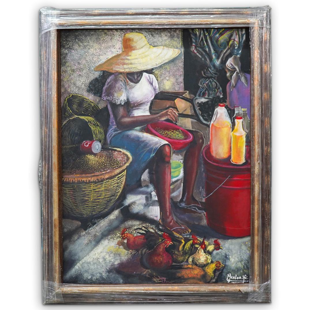 Signed Mentor W. Acrylic Painting (1 of 2)