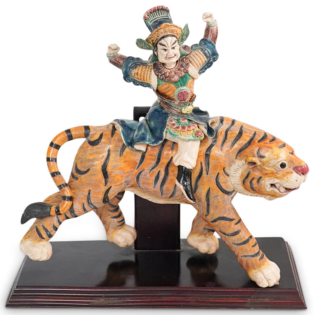 Antique Chinese Wucai Terracotta Roof Tile (1 of 5)