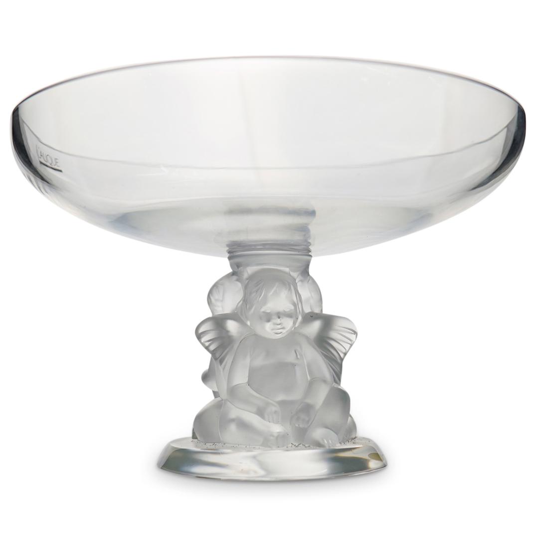Lalique "Coupe Angelots" Footed Vase (1 of 7)