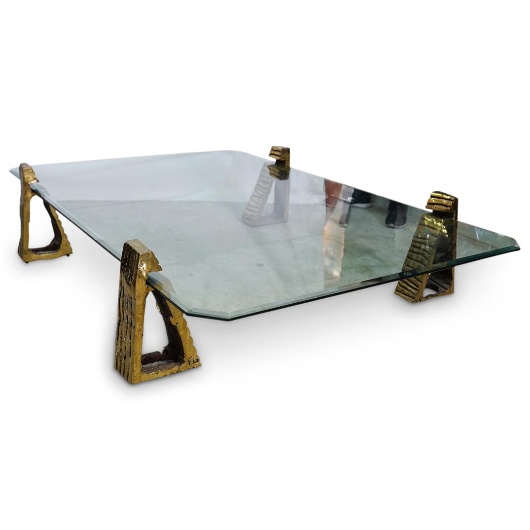 "FG" Bronze & Glass Designer Coffee Table (1 of 12)