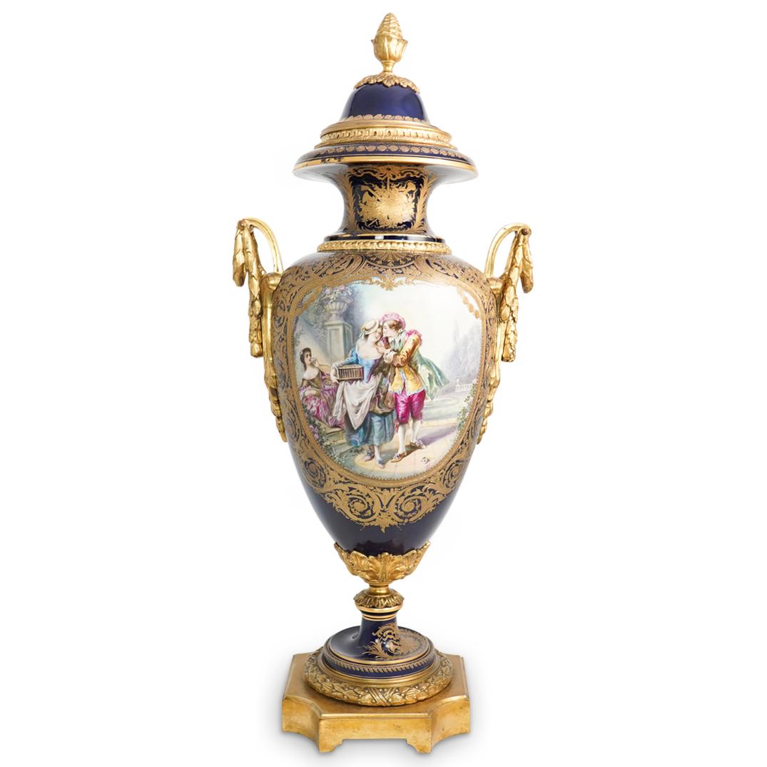 Sevres Porcelain Bronze Mounted Urn (1 of 10)