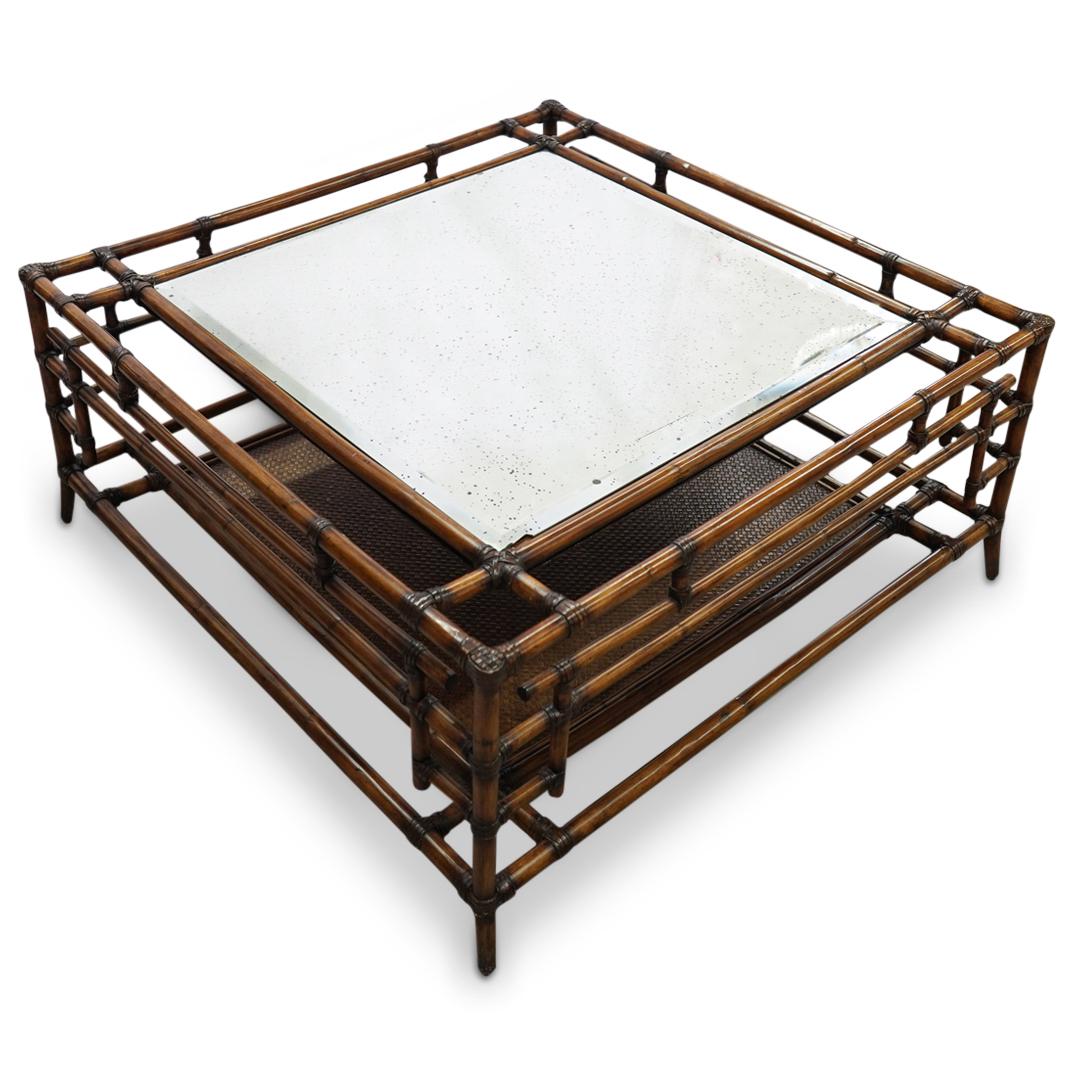 Bamboo Mirrored Coffee Table (1 of 10)