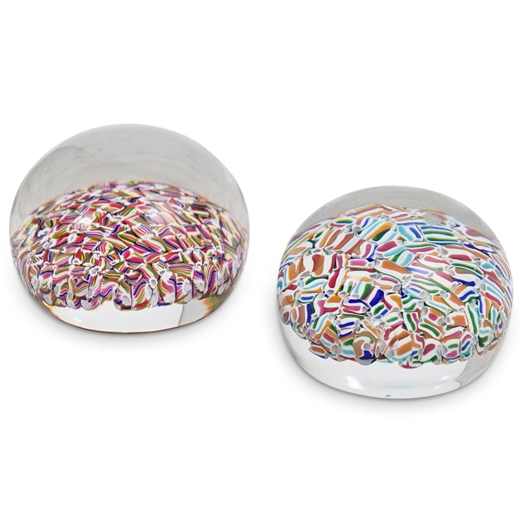 (2 Pc) Baccarat Crystal Paperweights (1 of 5)