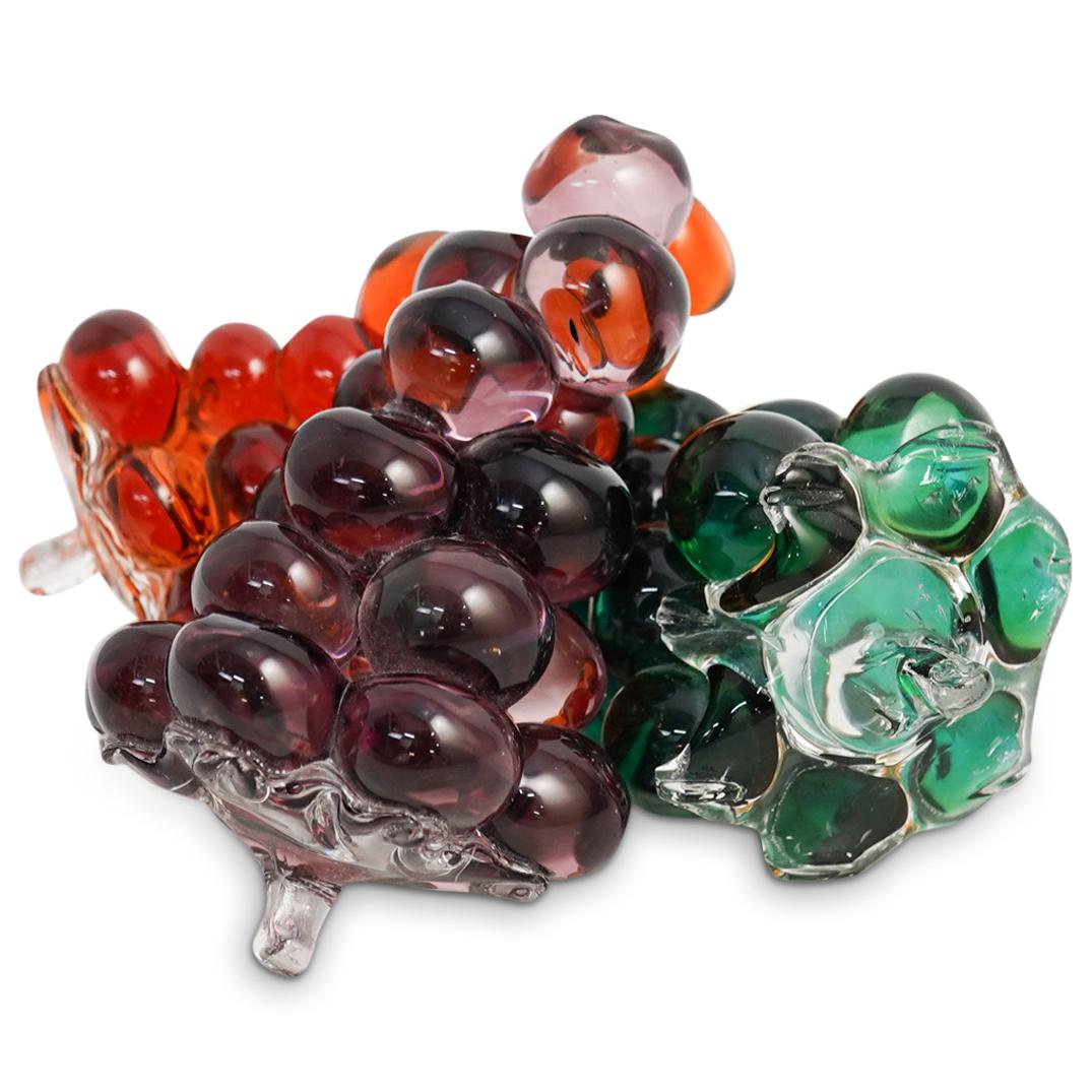 (3Pc) Murano Glass Grape Clusters (1 of 3)