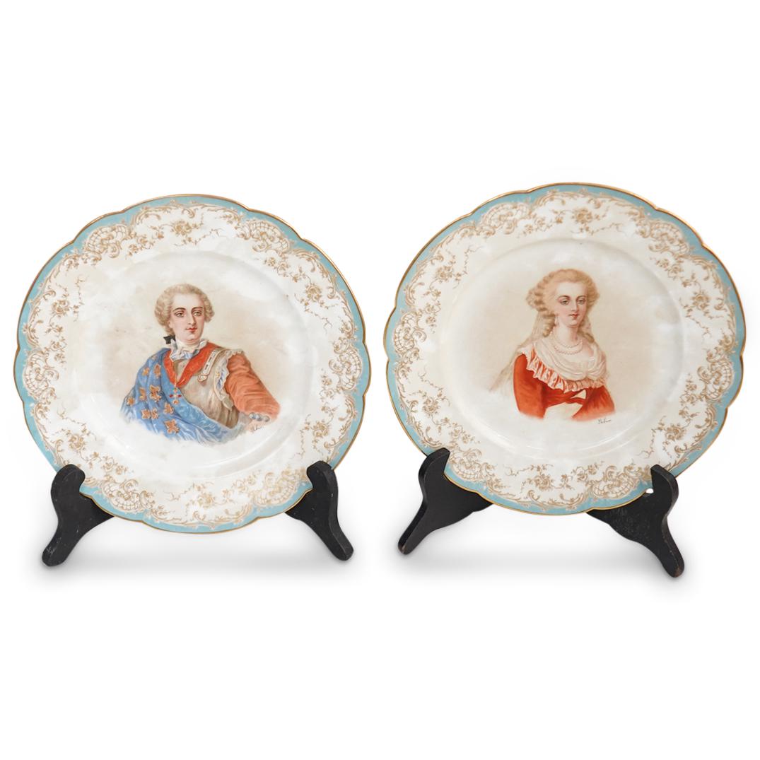Pair Of Sevres Porcelain Portrait Plates (1 of 5)