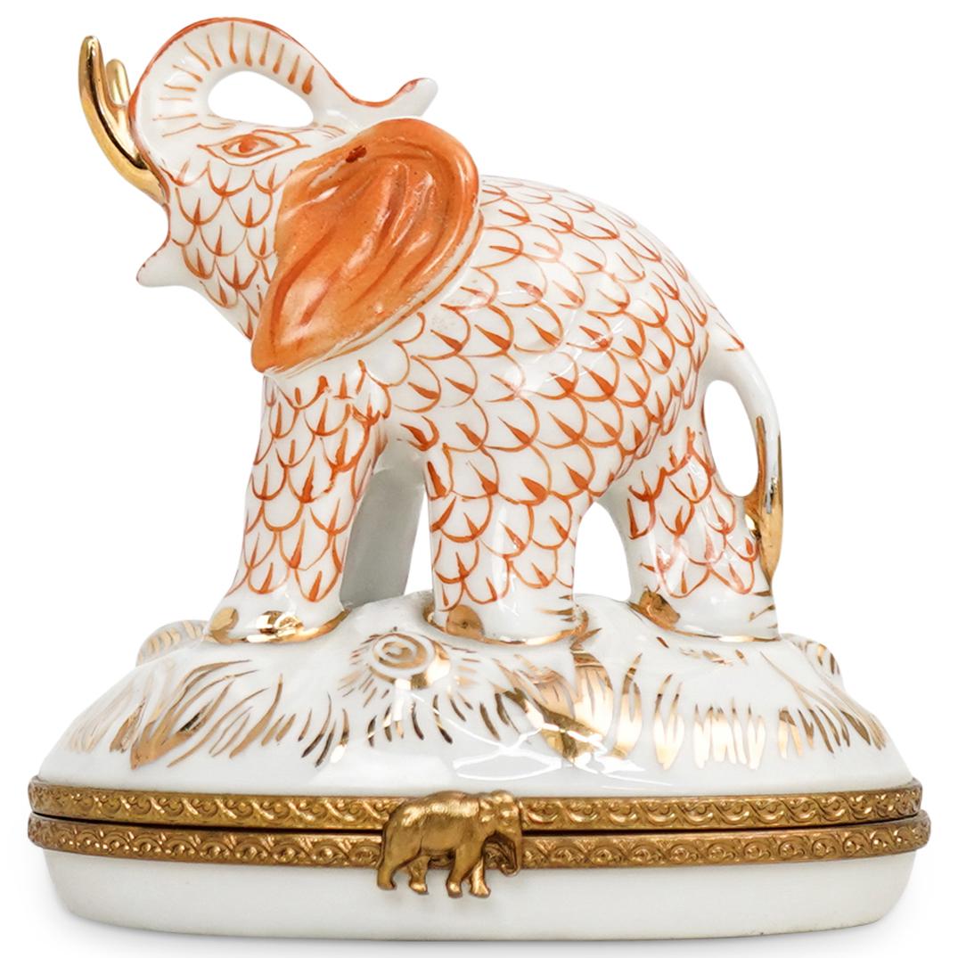 Limoges Porcelain Elephant Trinket Box (1 of 7)