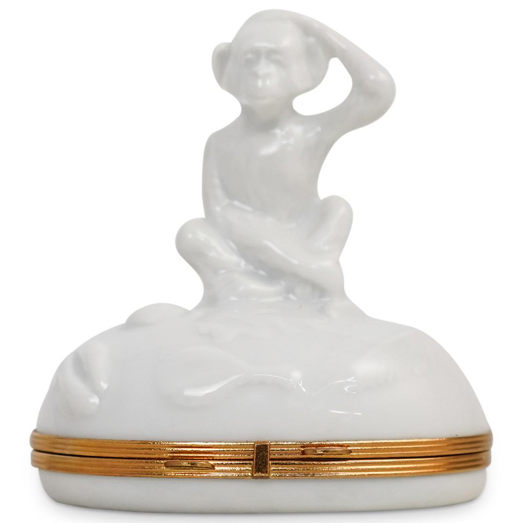Limoges Porcelain Monkey Trinket Box (1 of 4)