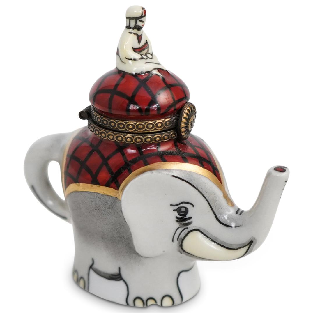 Limoges "Indian Elephant with Man" Trinket Box (1 of 5)