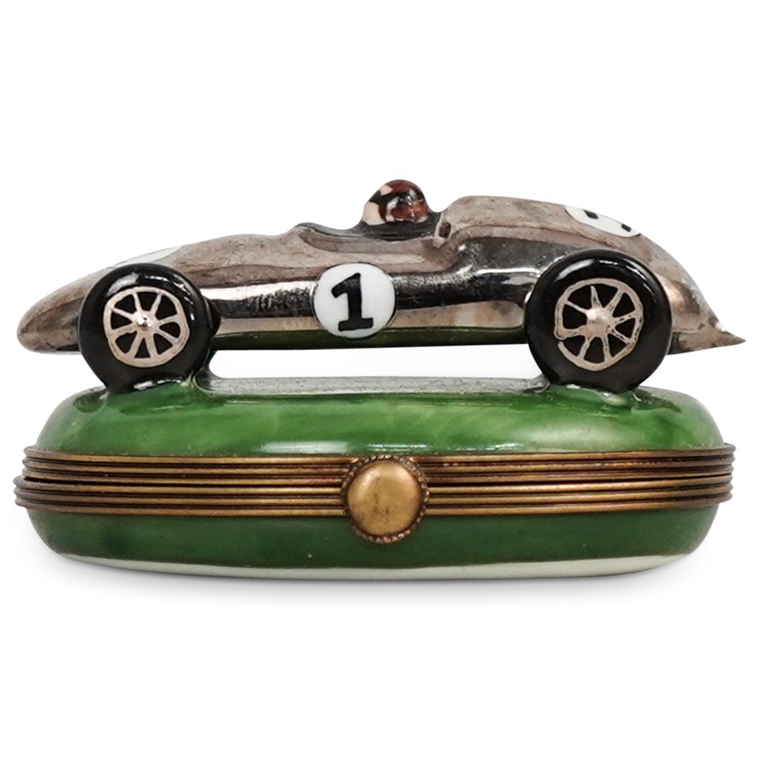 Limoges Porcelain "N.1 Racing Car" Trinket Box (1 of 6)