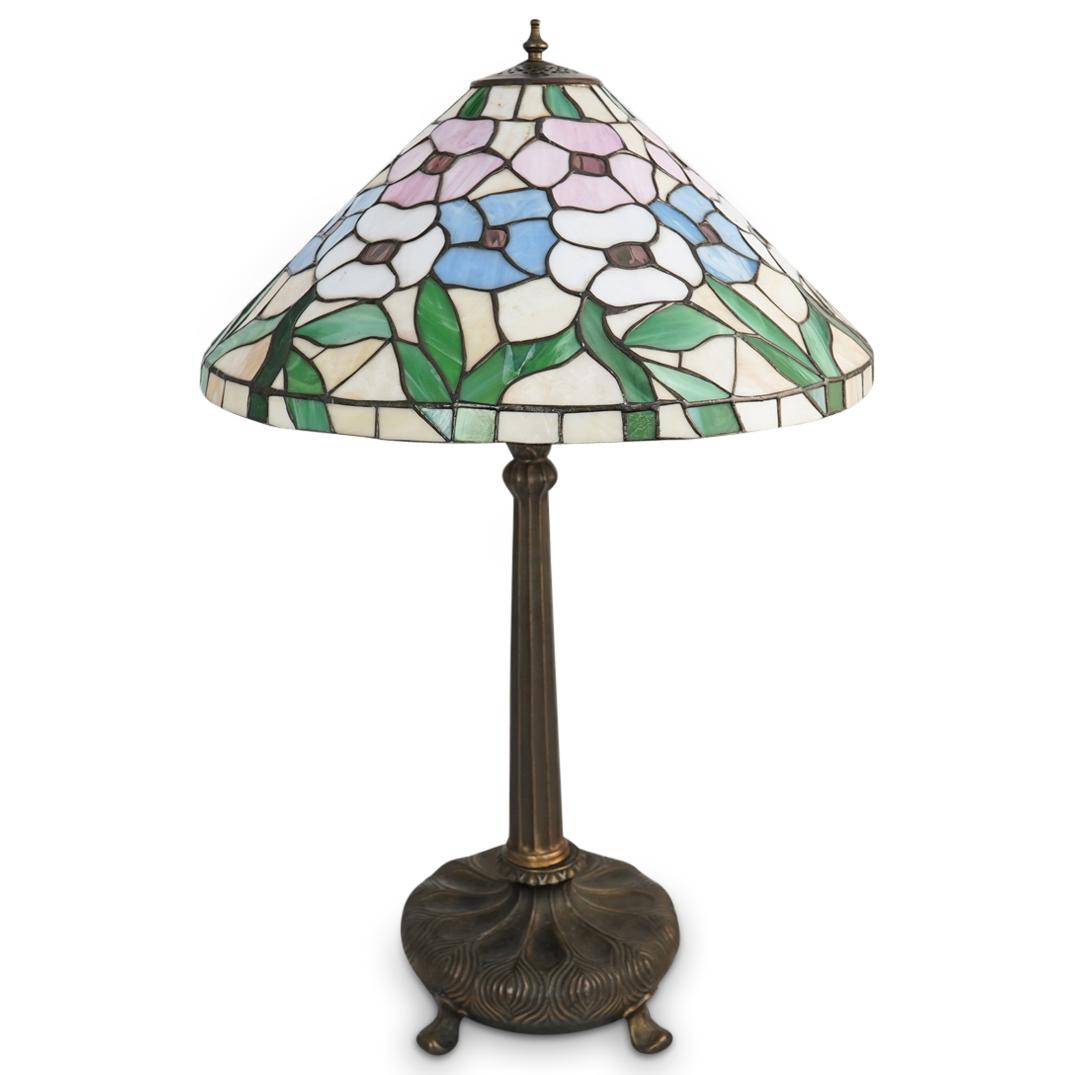 Tiffany Style Stained Glass Lamp (1 of 8)