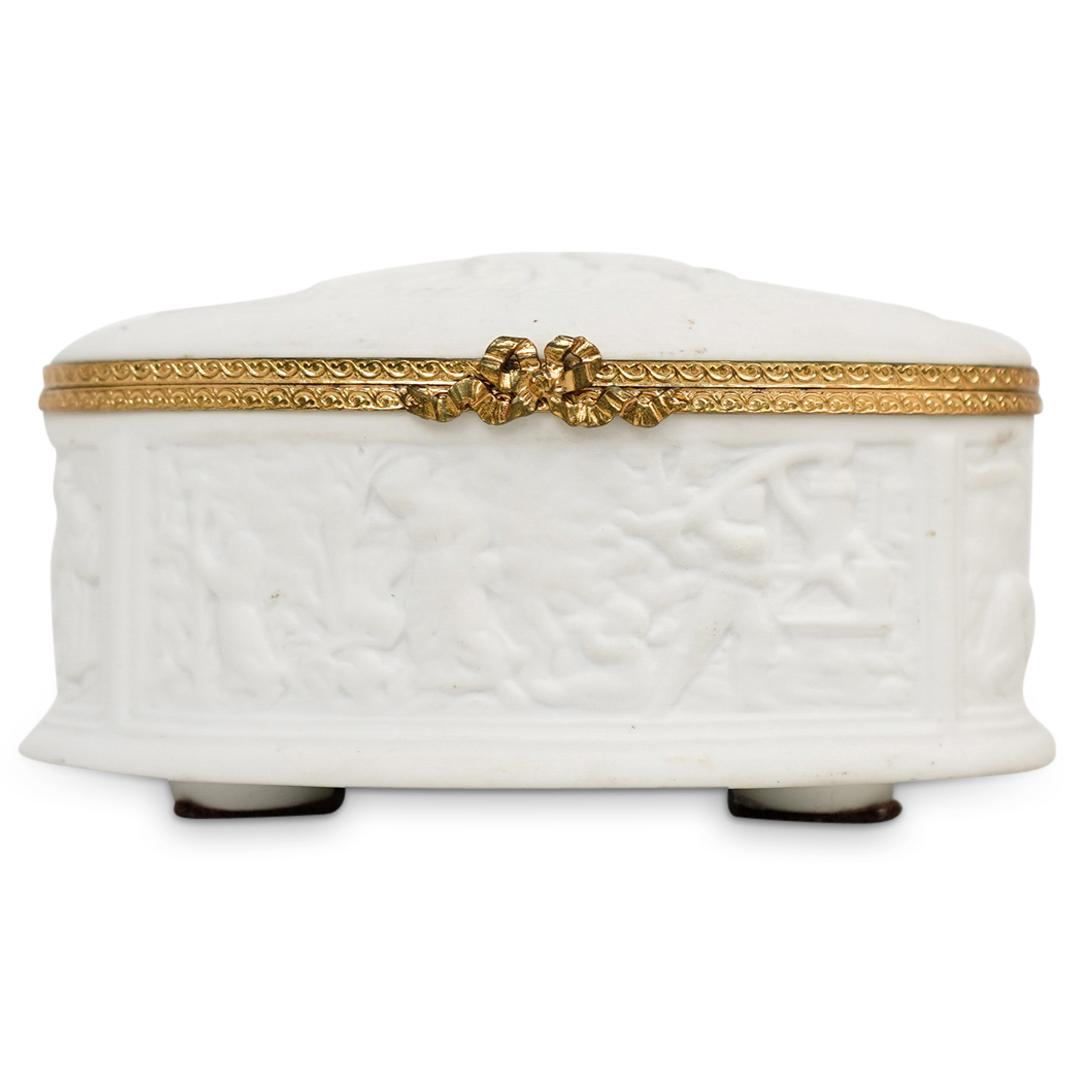 Antique Limoges Bisque Porcelain Jewelry Box (1 of 7)