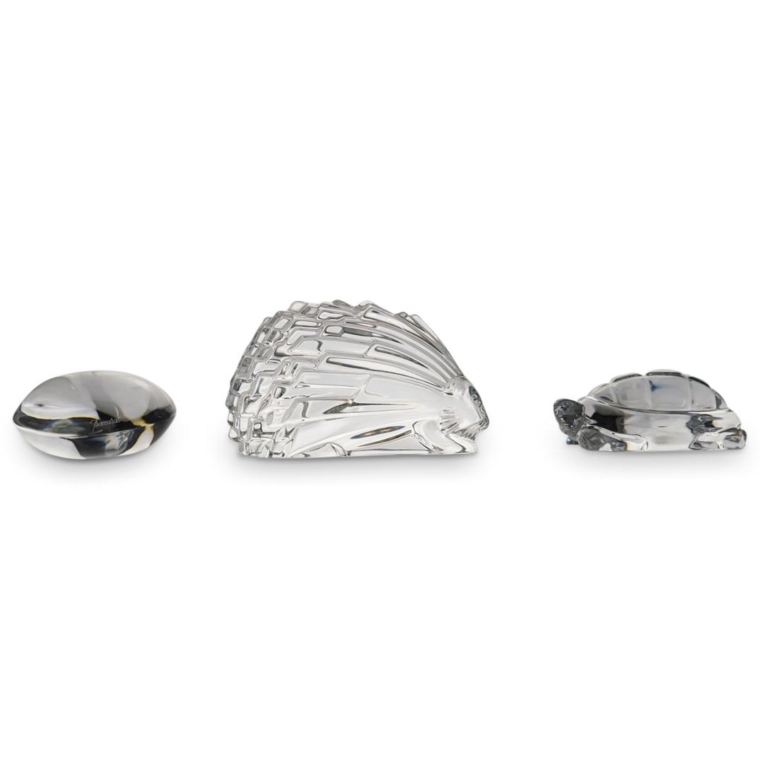 (3 Pc) Baccarat Crystal Figurines Set (1 of 8)