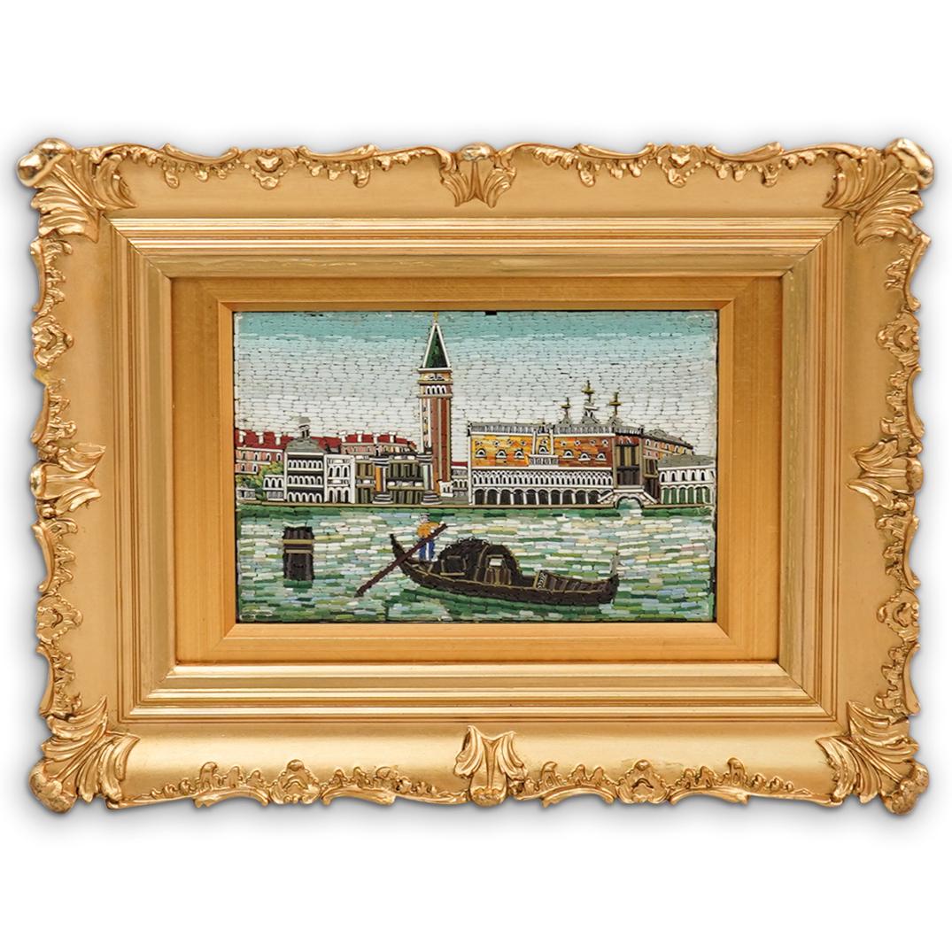 Italian Micro Mosaic Venetian Canal Scene (1 of 2)